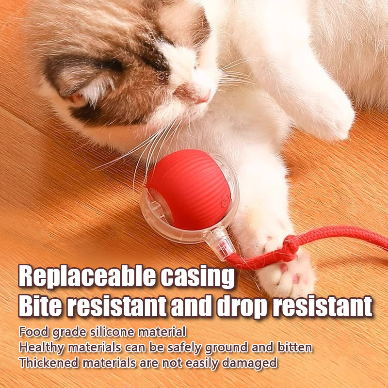 Automatic Rolling Cat Toy with Faux Tail
