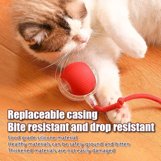 Automatic Rolling Cat Toy with Faux Tail