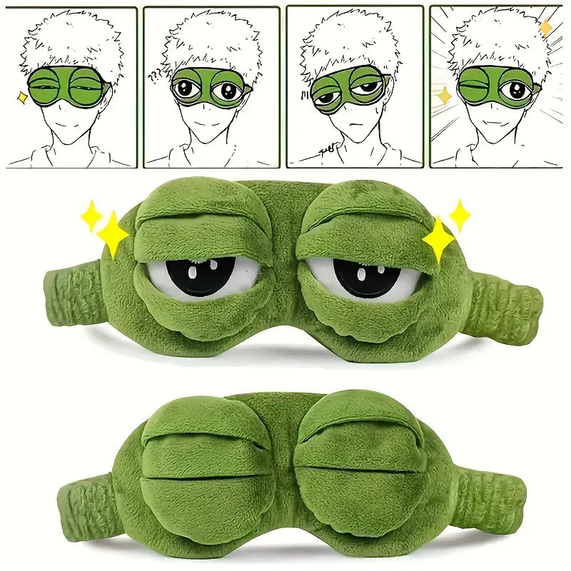 3D Frog Sleep Mask Soft Contoured