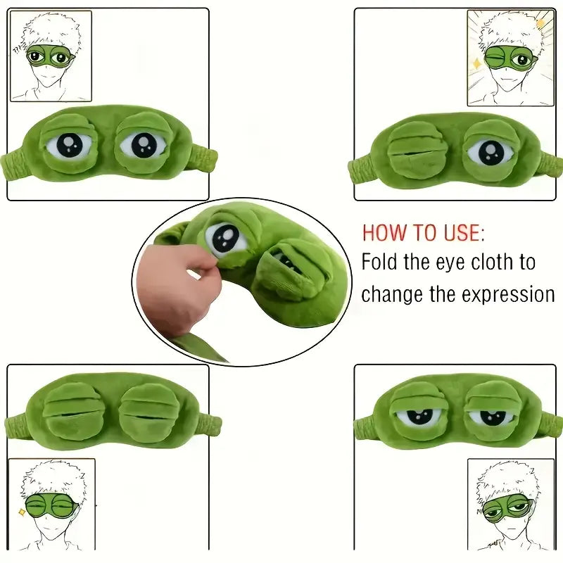3D Frog Sleep Mask Soft Contoured